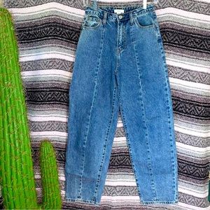 Retro Funky Tapered Front Seam Super High Waisted 80s 90s style mom jean size 26